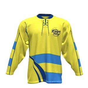 Ensemble de maillots de hockey sur glace personnalisés, uniformes d'entraînement pour équipes, hommes et femmes, confortables, séchage rapide, respirants, 100% polyester - Product Image 6
