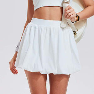 Femmes taille haute mignon plis ballon jupes courtes bulle Mini Flare gonflé tennis et golf jupes porter - Product Image 1