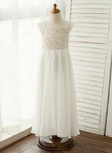 Bambini piccola damigella d'onore matrimonio fiore ragazza vestito ricamo pizzo a strati Tulle bianco eleganti bambini abiti da trascinamento - Product Image 2