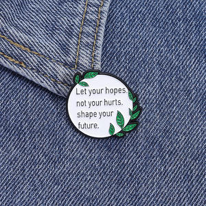 Pin de Esmalte con la Frase 'Choose Hope Not <span class=keywords><strong>Fear</strong></span>', Broche con Palabras Motivadoras, Insignia de Solapa, Joyería, Regalo para Amigos, Estilo Diario, Antiguo y Moderno - Product Image 5