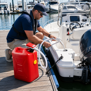 Portable Fuel Transfer <b>Pump</b> with Flexible Hose and Fast Delivery Auto Shut Off Fuel <b>Pump</b> for Gasoline Diesel and Kerosene - Product Image 1
