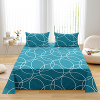 Ensemble de draps de lit en microfibre imprimé moderne ultra-doux et confortable, 3 pièces, hypoallergénique, certifié OEKO-TEX, 1800TC, durable et de qualité supérieure