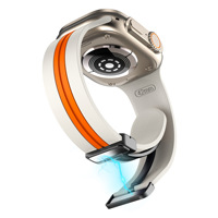 Magnet ordner Schnalle Silikon Uhren armband für Apple Watch Ultra 49mm 45mm 44mm Gummi Uhren armband
