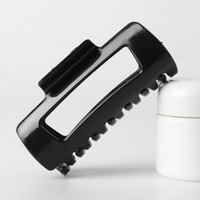 Pince à cheveux en silicone grand format, mate, carrée et ajourée – Pince à cheveux pour cheveux épais, fixation minimaliste et forte