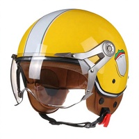 Casque de moto électrique BLD ABS - Demi-casque léger au design rétro pour hommes et femmes, toutes saisons