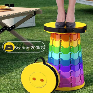<span class=keywords><strong>Tabouret</strong></span> <span class=keywords><strong>pliant</strong></span> télescopique portable en plastique pour <span class=keywords><strong>camping</strong></span> en plein air avec coussins - Product Image 6