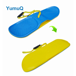YumuQ Portable Kick-scooter En Plastique Enfant En <span class=keywords><strong>Bois</strong></span> Pliant Roue Neige <span class=keywords><strong>Luge</strong></span> Traîneau Avec Direction - Product Image 3