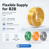 Filament PLA Soie en Gros 1,75 mm Anti-blocage Haute Brillance pour Décoration Personnalisée Impression 3D Fourniture en Vrac