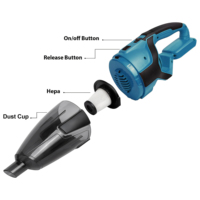 Aspirateur miniature sans fil portable 120W, aspirateur de voiture alimenté par batterie