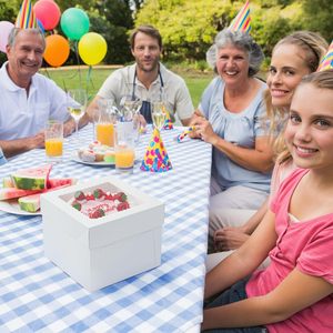 Boîtes de boulangerie blanches avec fenêtre, pliables, en papier, personnalisables, pour biscuits, gâteaux, beignets, cupcakes, macarons, contenants à emporter – Vente directe usine - Product Image 6