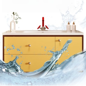 Bathroom cabinet ceramic integrated basin bathroom sink <b>hand</b> <b>wash</b> basin combination - Product Image 6