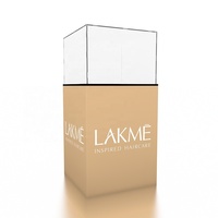 Promotionnel 3ft Trade Show Portable Acrylique Boîte Produit Affichage Construction Rapide En Aluminium SEG Lightbox Pleine Couleur Impression Podium Stand