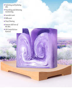 Jabón Blanqueador de Lavanda y Glutatión <span class=keywords><strong>para</strong></span> Reparación de la Piel y Eliminación de Cicatrices, Jabón Natural Orgánico Hecho a Mano, Gran Stock Listo <span class=keywords><strong>para</strong></span> Enviar - Product Image 6