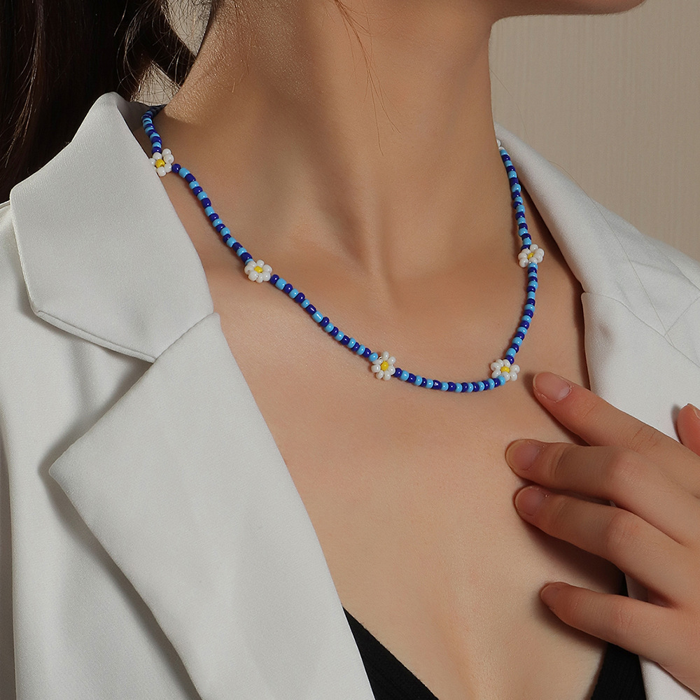 Yienate Collier De Perles Boho Choker Collier Pendentif