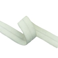 Bande élastique pliée à bord fileté Acme Acme M 1, épaisseur 1,5-2,5 cm, noir et blanc, motif horizontal en polyester, Chine