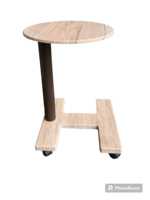 Table basse en pierre de style nordique moderne et durable avec structure en acier pour salon/appartement/salle à manger