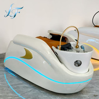 Lit de massage électrique multifonction 4D de luxe pour le corps entier, avec circulation d'eau et bassin en céramique, pour le lavage des cheveux et le spa capillaire