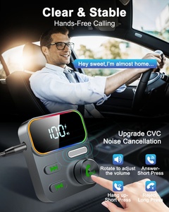 Agetunr New Hot J45 âm nhạc AUX Adapter với Mic 2 liên kết phổ 3.5 mét jack Bluetooth 5.3 thu âm thanh RGB LED hiển thị pin - Product Image 5