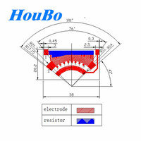 Résistance à substrat céramique Houbo pour capteur de position de papillon et de niveau d'huile automobile -55~125°C Température de fonctionnement 1% Corrosion