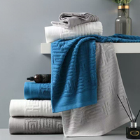 Luxury Hotel Grade 100% Cotton Bath Towels Thick Soft Absorbent Wholesale Custom Towel Set