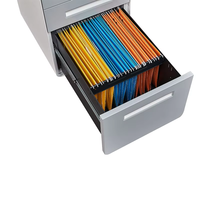 Meuble de rangement mobile en acier moderne à 3 tiroirs, mobilier de bureau, armoire à dossiers mobile