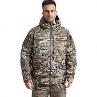 Veste d'hiver pour homme en coton rembourré imperméable et coupe-vent, style streetwear camouflage, coupe ample, protection contre le froid