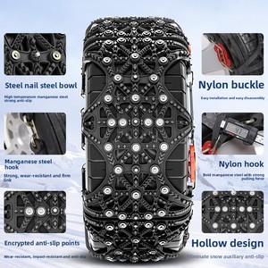 Cadenas de <span class=keywords><strong>nieve</strong></span> de envoltura completa engrosadas cifradas negras Cadenas de coche de nuevo modelo diseñadas <span class=keywords><strong>para</strong></span> sedanes y SUV - Product Image 4