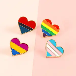 Hersteller Metal Crafts Pins Abzeichen Großhandel Anstecknadel Lieferant Custom Emaille Pins für LGBT Gay Pride