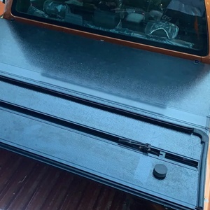 Waterproof <b>Black</b> Aluminum Alloy Tri-fold Retractable Hard Type Tonneau Cover Electric/Manual No-drilling Installation Dongfeng - Product Image 3