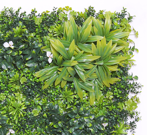 Échantillon gratuit Mur vert artificiel Tissu certifié UV <span class=keywords><strong>Haie</strong></span> de plantes décoratives PE Tenture murale 100cm Arbustes Plantes en pot Pelouse - Product Image 3