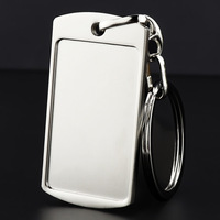 Porte-clés personnalisé en acier inoxydable double face, cadeau commémoratif, pendentif pour promotion d'entreprise