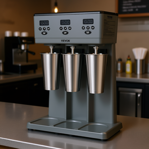 Máquina Comercial para Batidos Vevor, Triple, Eléctrica, con Vasos de Acero Inoxidable de 820 ml, Licuadora de 3 Velocidades con Microinterruptor - Product Image 2