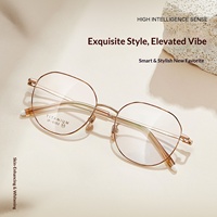 Montures de lunettes en titane ultra-légères 6302, monture intégrale durable, légère, vintage, irisée, avec design élastique et diamanté