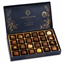 Luxuriöse Milchschokoladen-Snack-Geschenkbox Blumendesign Goldfolie UV-Beschichtung Recycelbares Kunstpapier Starre Anpassbare Form