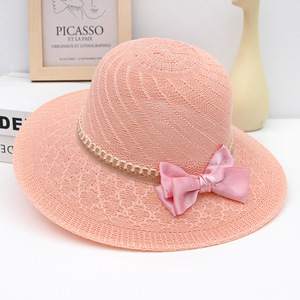 Chapeau <span class=keywords><strong>de</strong></span> soleil souple à nœud pour femme, protection solaire tendance pour l'extérieur, <span class=keywords><strong>la</strong></span> <span class=keywords><strong>plage</strong></span> et les occasions décontractées, chapeau <span class=keywords><strong>de</strong></span> paille élégant à bord large - Product Image 3