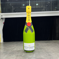 Bouteille de champagne gonflable extérieure de promotion de marque grande bouteille de bière gonflable de publicité simulée pour des événements