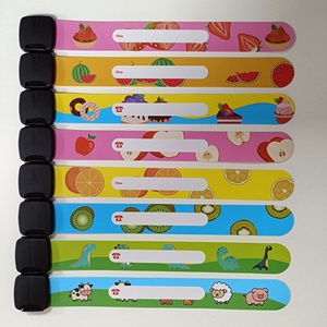 Bracelet d'identification réutilisable en PVC pour enfants, personnalisable, avec surface d'écriture, vente en gros transfrontalière Lin Xu - Product Image 2