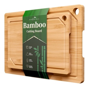 เขียงไม้สำหรับเตรียมอาหารและเสิร์ฟในครัว - ชุดเขียงไม้ไผ่ - Product Image 1