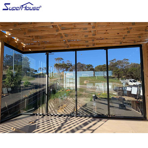 Fenêtre panoramique verticale fixe de grande taille pour villa, mur-rideau, <span class=keywords><strong>baies</strong></span> <span class=keywords><strong>vitrées</strong></span> d'angle avec verre trempé de sécurité insonorisé et isolant - Product Image 3