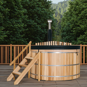 Vasche idromassaggio riscaldanti in legno di cedro impermeabile cinese all'aperto in stock - Product Image 2