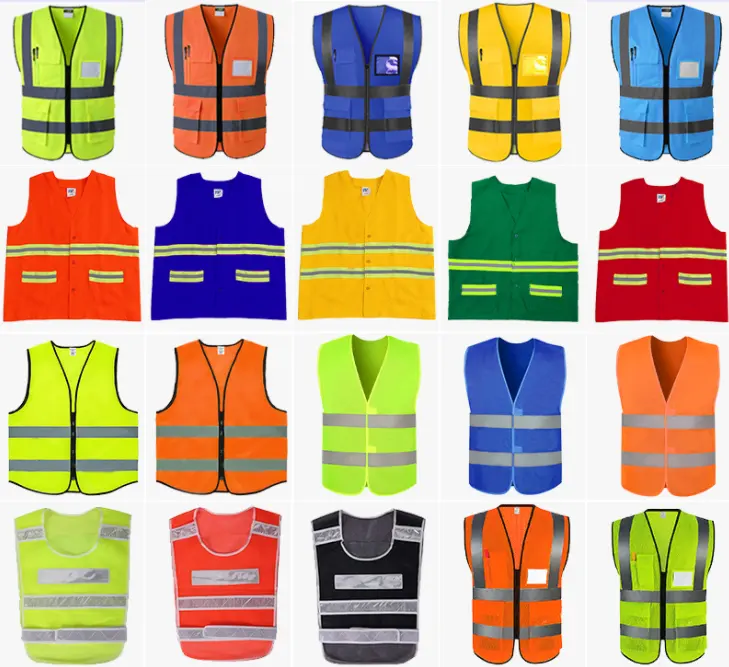 EN471/ENISO 20471 gilet de sécurité réfléchissant haute visibilité veste de sécurité de Construction avec poches