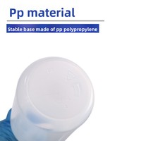 Cilindro Transparente de Plástico PP AYEROXO de 250/500/1000 ml, Botella de Lavado de Gases con Tapa de Rosca para Laboratorio