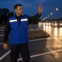 Gilet de sécurité réfléchissant haute visibilité en coton de haute qualité, multi-poches, avec fermeture éclair, pour la construction, la sécurité routière nocturne et le cyclisme