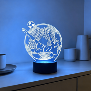 Acrylic Football Decorative 3D <b>LED</b> Night <b>Light</b> Lamp Modern Color Changing for Bedroom Plug-in Battery-Powered Home Decoration - Product Image 1