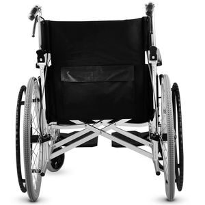 Fauteuil roulant pliant manuel en acier Aides à la mobilité orthopédiques légères Fournitures de thérapie de rééducation des pieds cassés Handicapés - Product Image 5