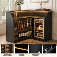 Comptoir de bar extensible multifonctionnel en panneaux de bois commerciaux avec structure durable pour restaurants et clubs