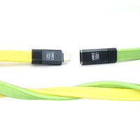 Câble USB C 3.2 20 Gbps mâle vers femelle court en silicone liquide plat pour extension de données haute vitesse