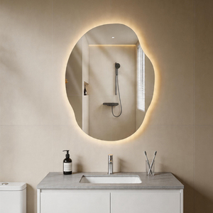 Joystar Customized Size Irregular Dimmable LED Bathroom <strong>Mirror</strong> Eco-Friendly Frameless 50*70cm 12W 6000K Aluminum <strong>Mirror</strong> Light - Product Image 2