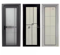 Pintu Ayun Kaca Paduan Aluminium Desain Modern Sangat Tipis Pencegah Kebakaran Insulasi Suara dan Panas Pembukaan Manual Interior