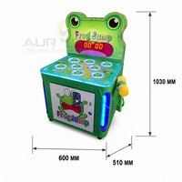 Machine de jeu d'arcade à monnayeur sur le thème des grenouilles, avec marteau et lumières RGB, pour enfants, pour aires de jeux intérieures et centres de jeux, vente en gros, version anglaise mini